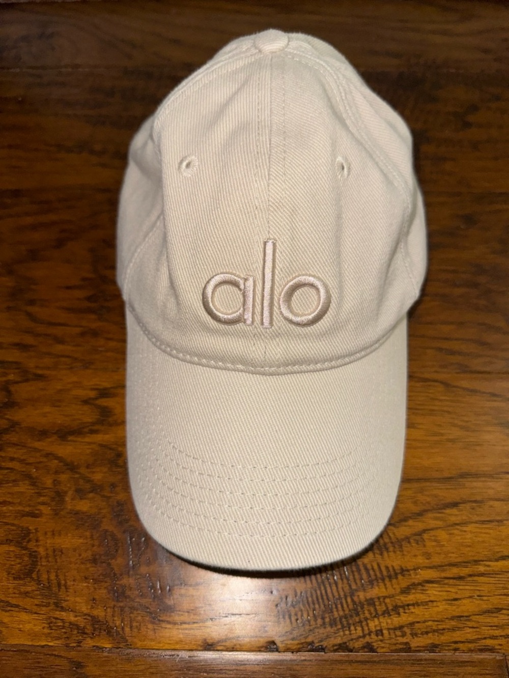 ALO Yoga Beige Embroidered Logo Baseball Cap